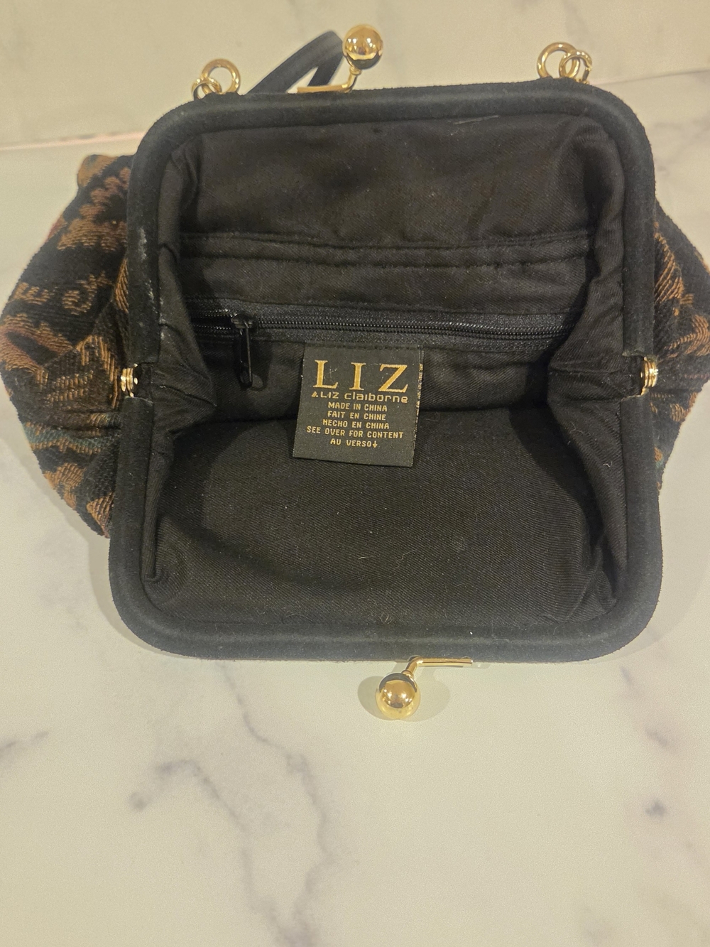 Liz Claiborne vintage 80's tapestry bag - Picture 5 of 9